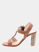 Sandalen met hak - Cognac