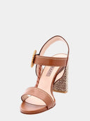 Sandalen met hak - Cognac
