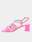Sandalen met middelhoge hak - Fuchsia