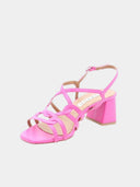 Sandalen met middelhoge hak - Fuchsia
