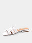 ALBANO - Platte leren muiltjes - Wit 
