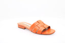 ALBANO - Mules en cuir plates - Orange