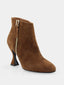 ALBANO - Suede leather ankle boots - Brown