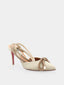 ALBANO - Satijnen sandalen met hak - Goud 