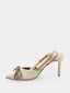 ALBANO - Satijnen sandalen met hak - Goud 