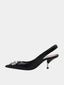 ALEXANDER MCQUEEN - Pearl Patch Sling - Zwart/Zilver 