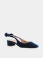 AQUAZZURA - Strik Sling - Middernachtblauw 
