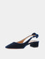 AQUAZZURA - Strik Sling - Middernachtblauw 