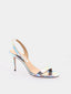 AQUAZZURA - So Nude 85 Sandal - Multichrome Pink/Blue/Green