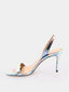 AQUAZZURA - So Nude 85 Sandal - Multichrome Pink/Blue/Green