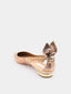 AQUAZZURA - Bow Tie Ballerina- Bronze