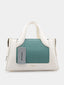Handbag - White/Turquoise Blue