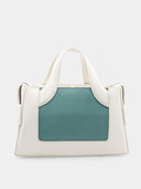 Handbag - White/Turquoise Blue