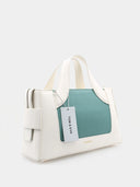 Handbag - White/Turquoise Blue