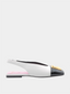 BALMAIN - Eden 15 Slingback - Blanc/Noir
