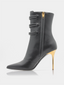 BALMAIN - Alma laarzen - Zwart en goud 