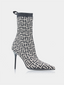 BALMAIN - Skye Monogram gebreide babyschoentjes - Ivoor en zwart 