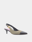 BALMAIN - Eva Kitten Slingback - Kaki 