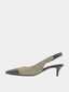 BALMAIN - Eva Kitten Slingback - Kaki 