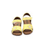 BAMA - Sandales Filles en cuir double bride velcro - Jaune