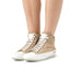 CANDICE COOPER - High-top leather sneakers - Beige 