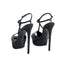 CASADEI® - Sandales Plateformes Femmes en cuir - Denim Noir