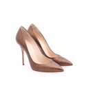 Pumps van gecraqueleerd leer - Brons