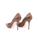 Pumps van gecraqueleerd leer - Brons