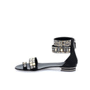 Leren sandalen - Zwart