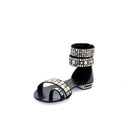 Leren sandalen - Zwart