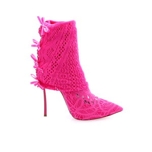 CASADEI - Bottes pour Femmes en dentelle extensible en tissu tricoté - Fushia