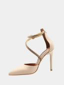 Leren pumps - Beige