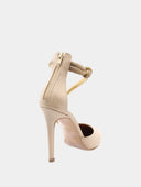 Leren pumps - Beige
