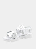 Sandals with decorative flowers - Grey