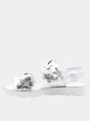 Sandals with decorative flowers - Grey