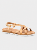 Sandales basses en cuir - Beige