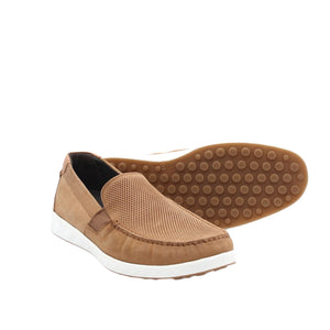 ECCO - Mocassins Hommes en cuir nubuck cognac - Lite Moc M