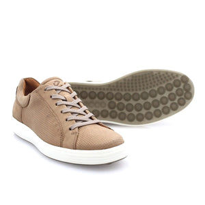 ECCO - Chaussures de Sport Élégante en nubuck beige pour Hommes - SOFT 7 M