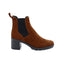 THE FLEXX - Bottines Chelsea pour Femmes à talon en cuir - Cognac