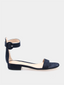 Sandales Gianvito Rossi Portofino 20 Suède bleu marine avec talon de 2 cm