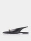 LANVIN - Bow Flat Slingback - Black 