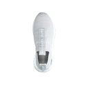 Dames lage sneakers van mesh met logo in reliëf - Grijs