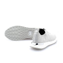 Dames lage sneakers van mesh met logo in reliëf - Grijs