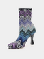 MISSONI - Gea Boot Chevron Wave - Blauw en Paars 