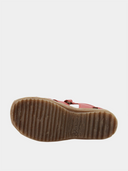 Sandales semi-fermées enfant en cuir - Rouge