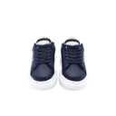 U.S. POLO ASSN. - Baskets en cuir écologique pour Filles Helis - Bleu et rose