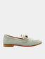 Mocassins en raphia - Vert Pale