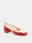 RUPERT SANDERSON - Cavalla Sling Velvet - Magenta