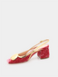 RUPERT SANDERSON - Cavalla Sling Velvet - Magenta