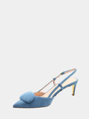 RUPERT SANDERSON - Joyous Sling Denim - Blue